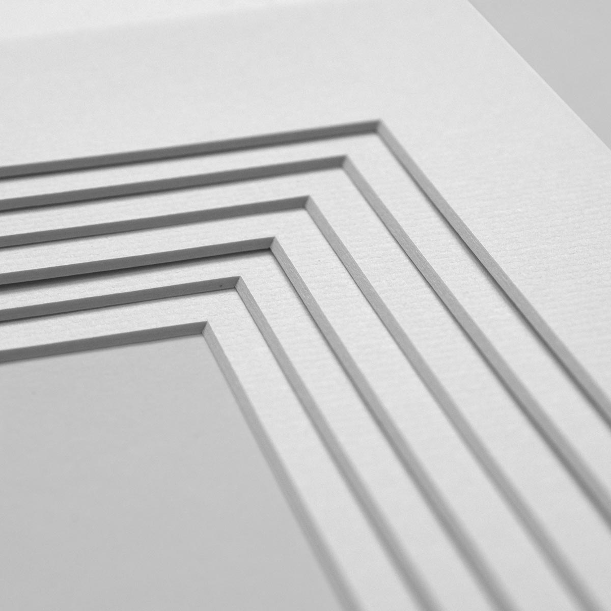 Passe-partout 30x30 cm gris - Marie-louise biseautée