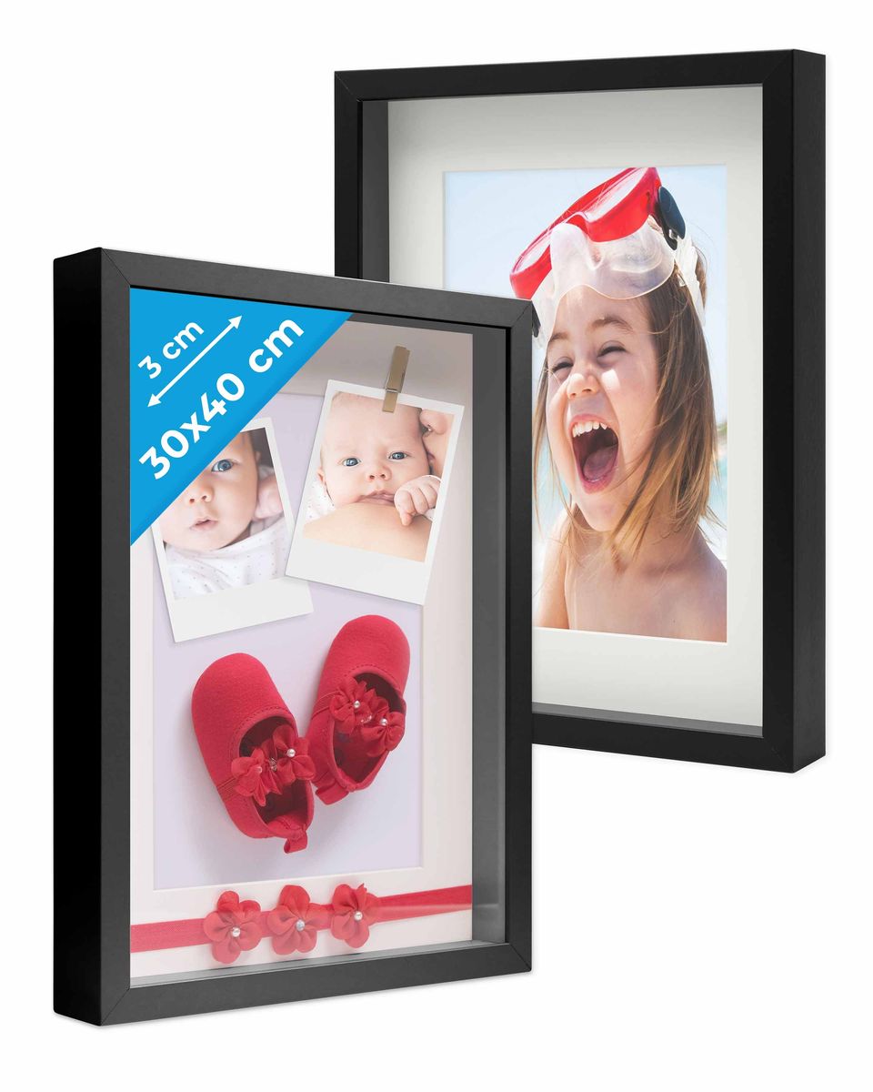 Vittanly Bilderrahmen-Set – 9 Stück 30,5x30,5 Cm – Mit Passepartout Für 15,2x20,3 Cm Fotos – Blau
