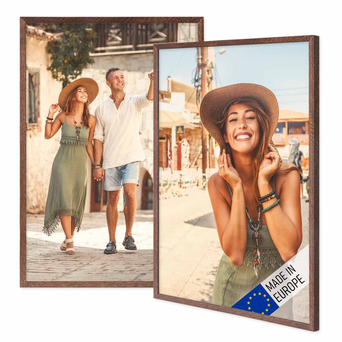 Lot De 2 Cadres Photo B&M En Bois Foncé – Taille 4x6 Pouces – Neufs