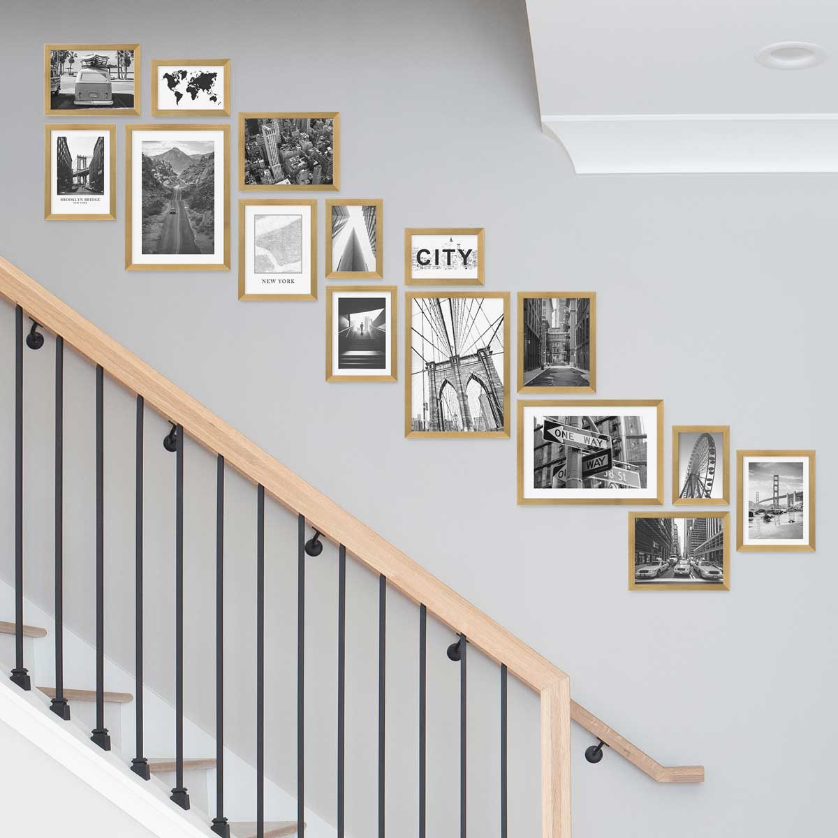 Photo Picture Wall Frame Set Gallery Stairs Décor Frames Modern 12