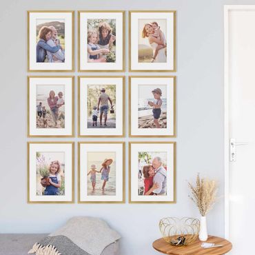 Goldener Bilderrahmen Im Vintage-Design | 30,5x40,6 Cm | Mit Passepartout Für 21,6x27,9 Cm | 2er Set