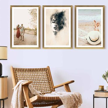 Cadre Photo Déco Tulup 40x60cm - Motif Coquelicot Rouge Sur MDF - Style Moderne