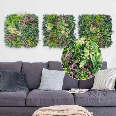 Panneau Mural Végétal Artificiel 50 X 100 Cm - Pour Intérieur Et Extérieur - Décoration Maison, Bureau, Jardin, Boutique