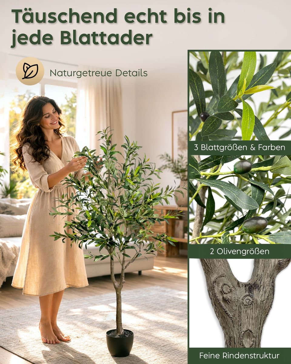 Künstlicher Olivenbaum im Topf 150 cm