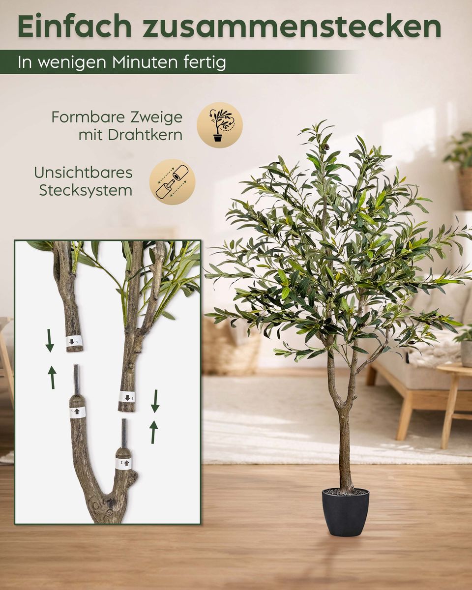 Künstlicher Olivenbaum im Topf 150 cm