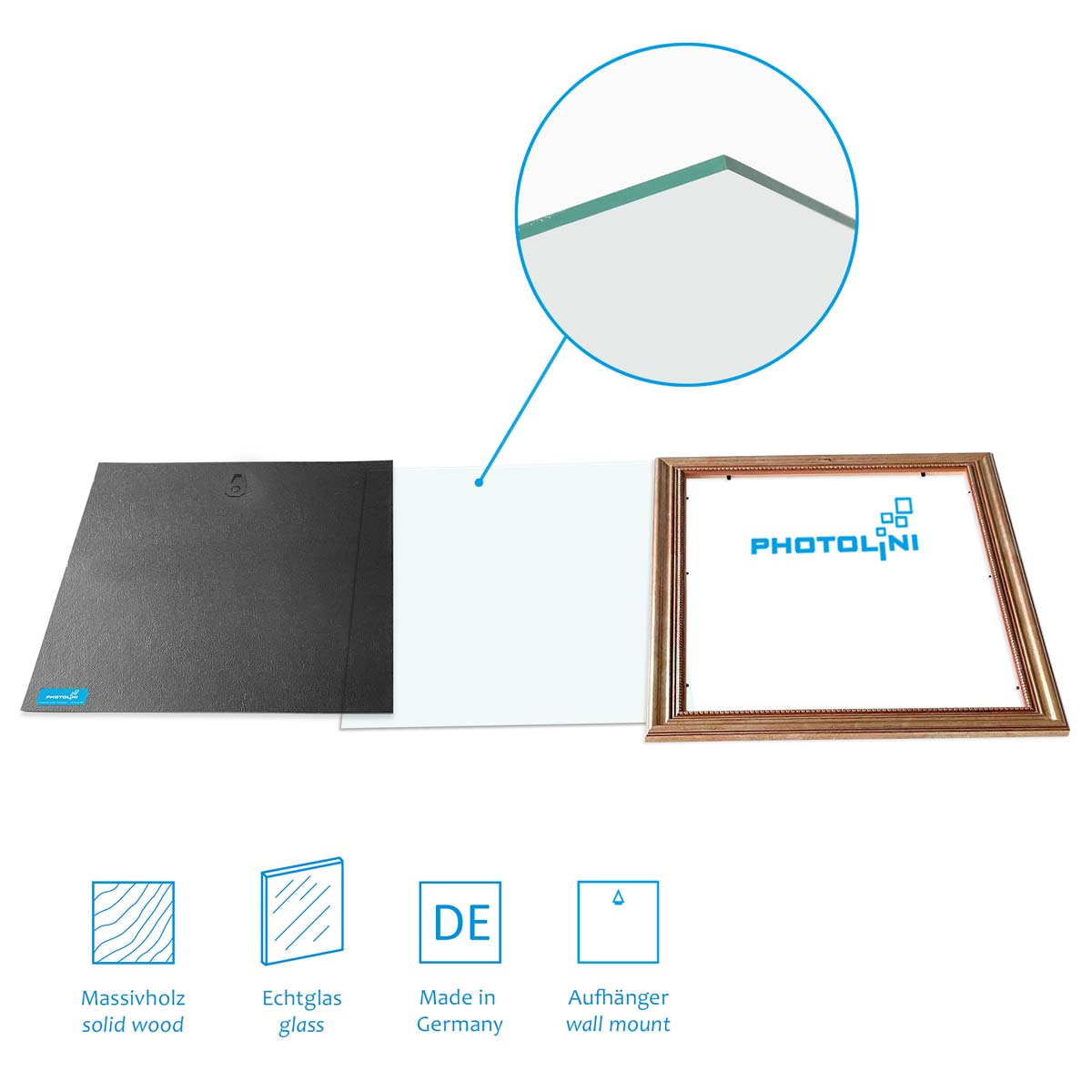 RahmenMax Morena Bilderrahmen 26 X 42 Cm – Eckiges Profil, Wählbare Farben, Mit Antireflex-Kunstglas