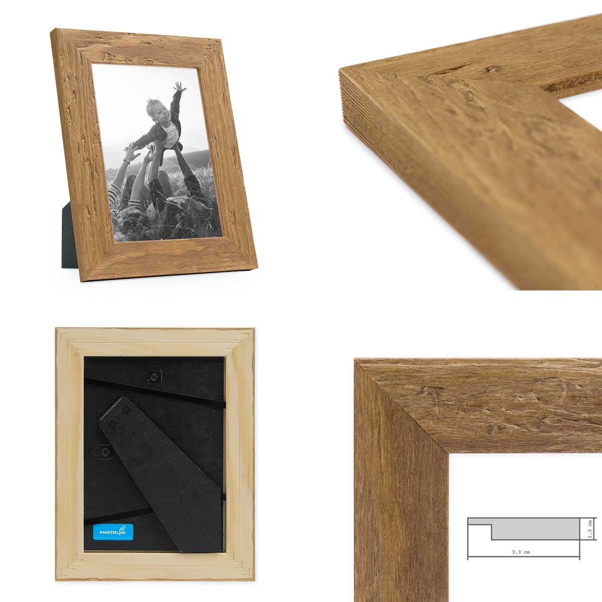 Lot 6 Cadres Photo Bambou GMMH - Format 10x15 Cm