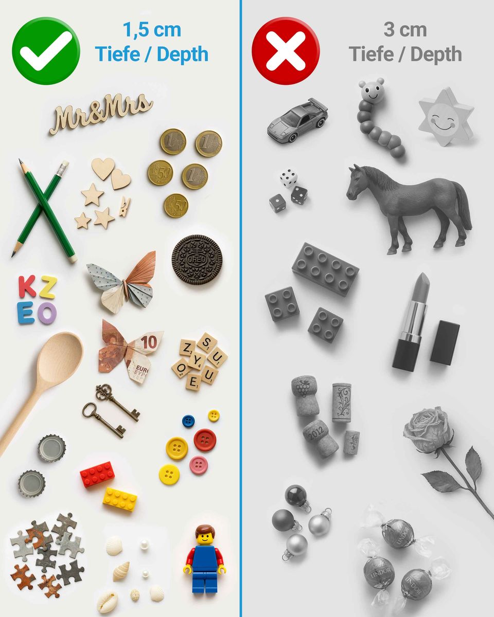 Mafagwre Cadre Photo 3D Bois 30x40cm Profond À Remplir, Boîte D'Ombre Objets Jusqu'à 5cm (Wood Color