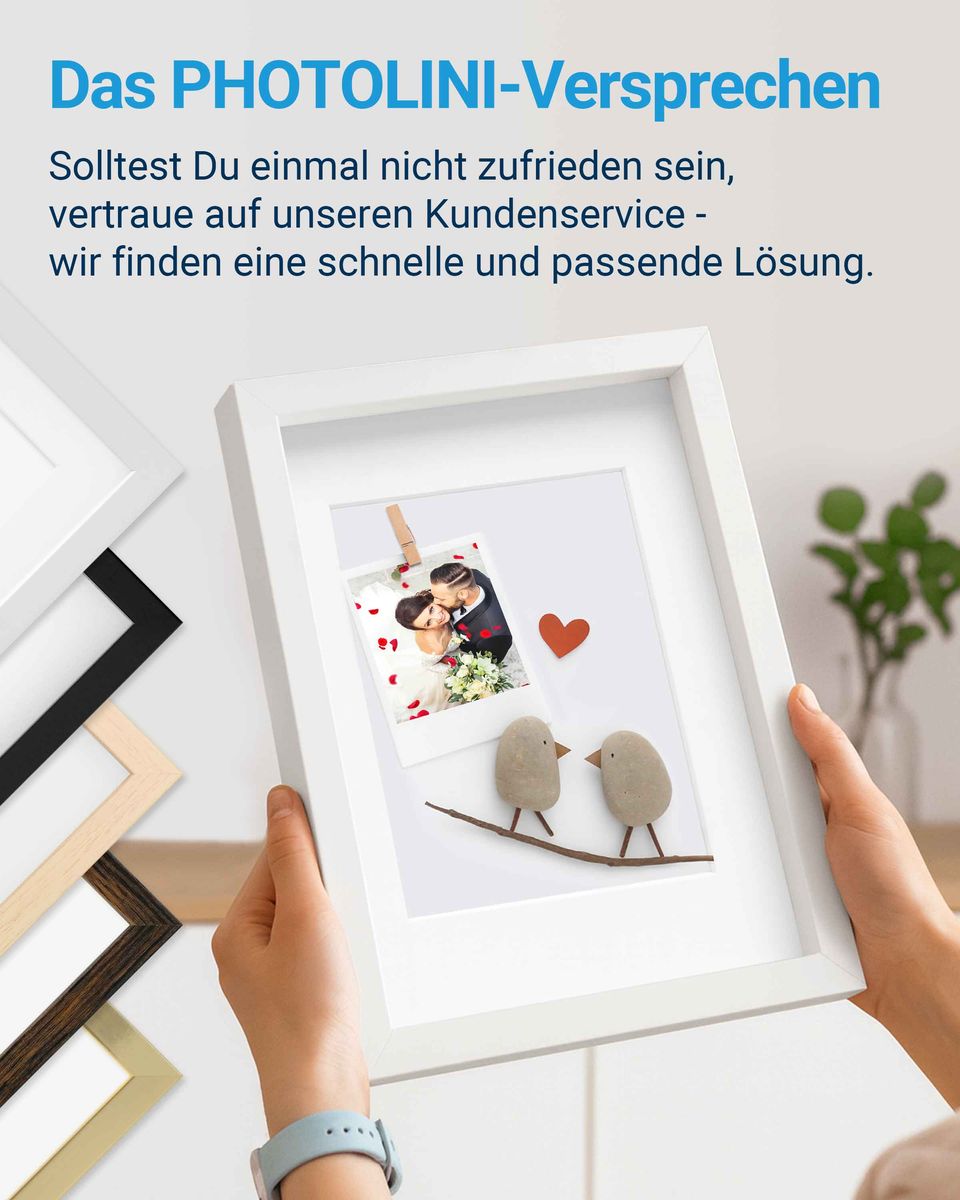 2er Set 3D-Bilderrahmen 15x20 cm mit Passepartout, Wei | PHOTOLINI